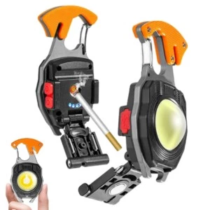 Led ficklampa med elektrisk tändare - multiverktyg karbinhake