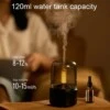 Retro aroma diffuser luftfuktare med belysning svart