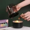 Retro aroma diffuser luftfuktare med belysning svart
