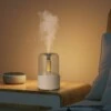 Värmeljus aroma diffuser luftfuktare med belysning vit
