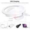 Rbg selfie lampa clip-on led ring light för mobiltelefon