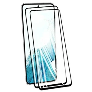 2-pack galaxy s21fe hd härdat glas skärmskydd kolfiber