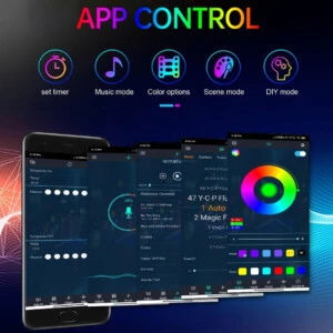 Smart rgb led ljusslinga med app fjärrkontroll 5m