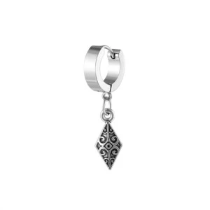Piercing Örhänge Tjock Ring med Hänge Silver