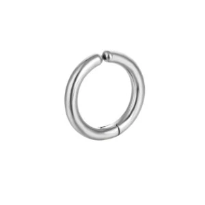 Fake Piercing Örhänge Utan Hål Tjock Ring Silver 12mm