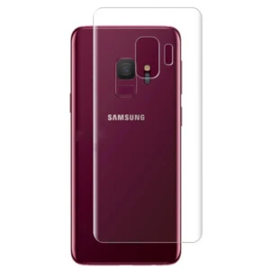 Galaxy s9 plus genomskinlig vinyl skin wrap baksida