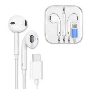Universala USB-C Hörlurar med Kabel DAC Vit