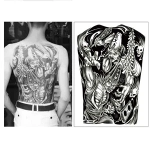 Fejktatuering ryggtavla japansk tatuering
