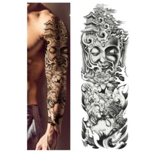 Fejktatuering tattoo sleeve tempel