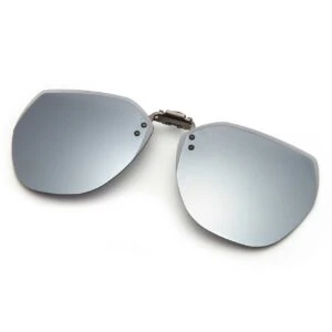 Flip-up clip-on solglasögon metall spegelglas silvera