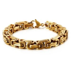 Kejsarlänk Armband Viking Stål Guld