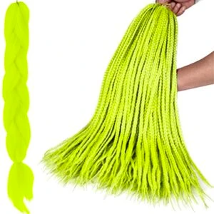 Jumboflätor | Ombre Flätor | Syntetisk Hårförlängning Neon 60cm