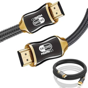 Hdmi 2. 1 kabel 8k 60hz 4k 120hz guldpläterad 3 m