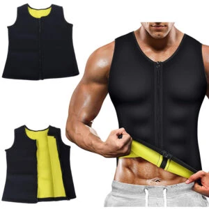 Neoprene Slimming Sauna Vest Midjetränare Svart L