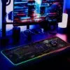 Rgb gaming skrivbordsunderlägg världskarta 80x30